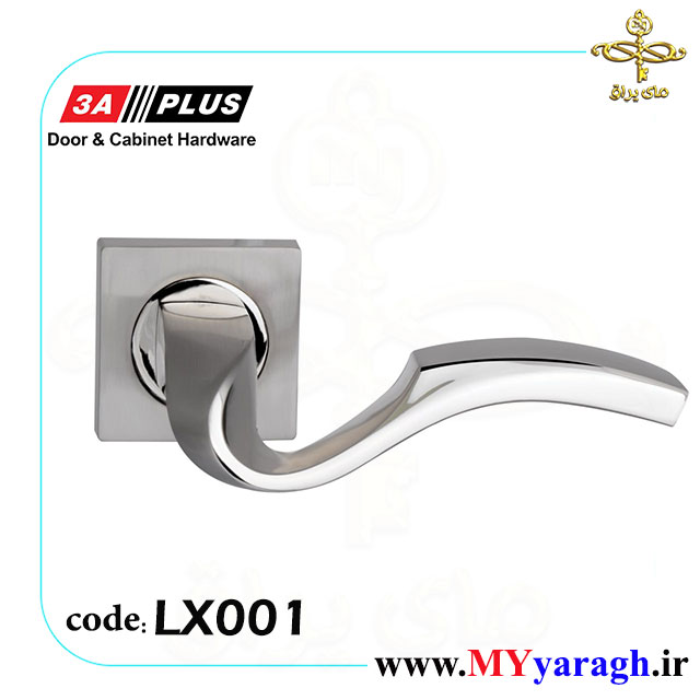 دستگیره درب چوبی روزت طلایی LX001 شرکت 3A پلاس