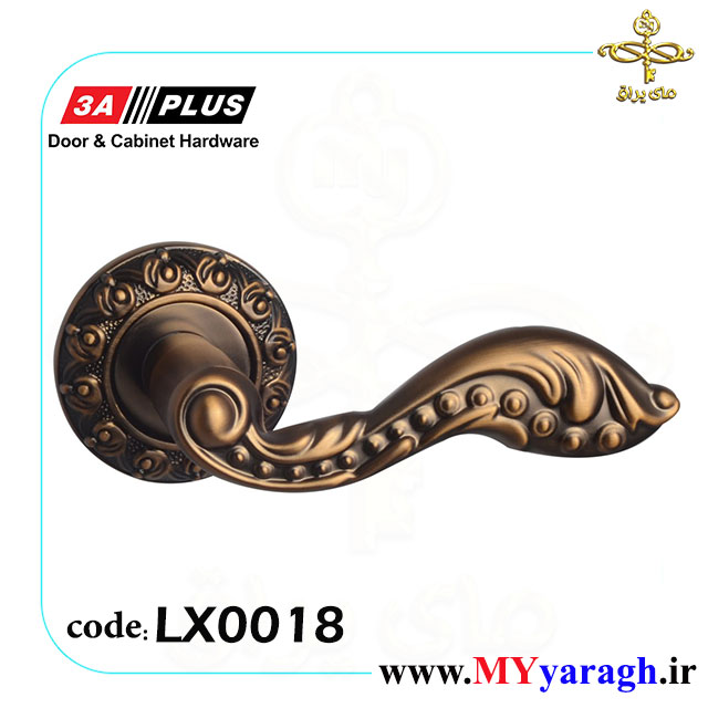 دستگیره درب چوبی روزت LX0018 PVD 3A